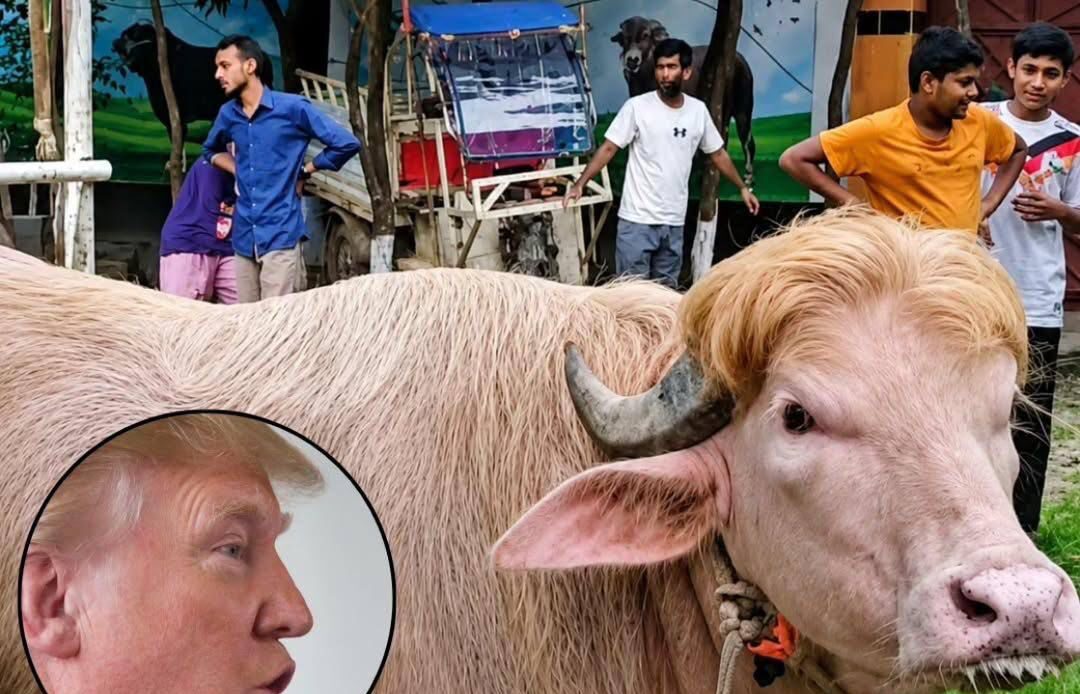 Búfalo con un Inesperado Parecido a Trump Causa Sensación en Bangladesh