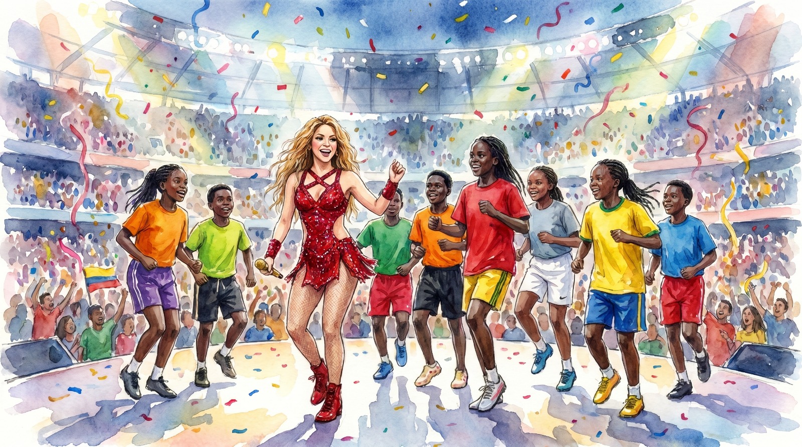 Niños ugandeses de fundación de Shakira invitados a la final del Mundial 2026, causando sensación en redes