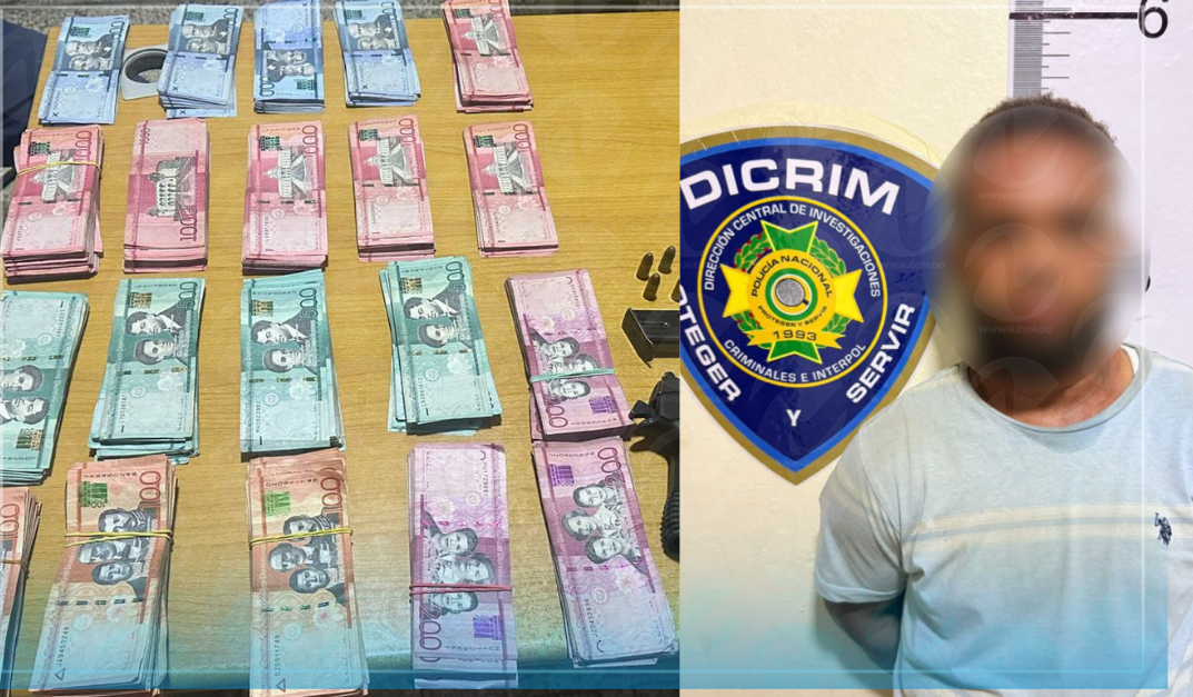 La Policía Nacional recupera más de 600 mil pesos robados en Santiago y arresta a sospechoso