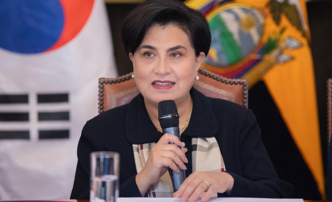 Ministra de Exteriores de Ecuador llegará a República Dominicana; encuentro bilateral con canciller Álvarez el lunes