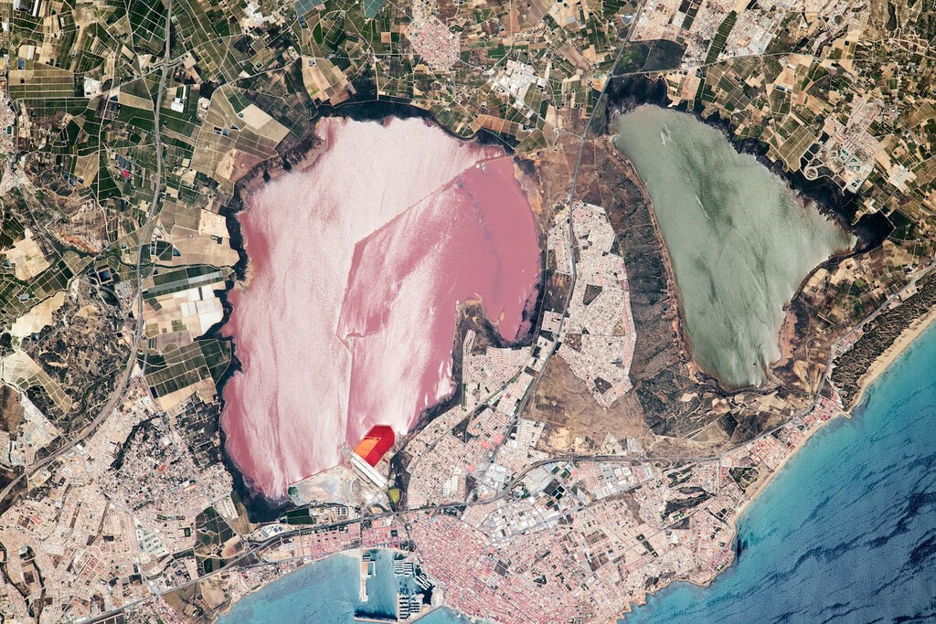 La NASA Observa desde el Espacio una Laguna Rosa en Torrevieja, Clave para la Búsqueda de Vida en Marte