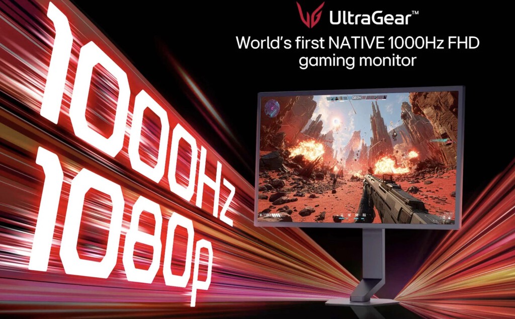 LG Lanza Monitor UltraGear con Tasa de Refresco de 1000 Hz