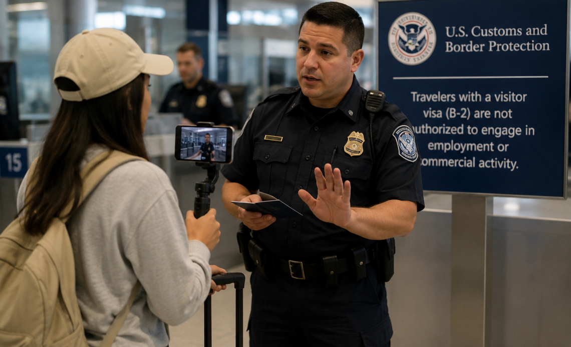Autoridades Estadounidenses Advierten a Influencers sobre Restricciones de Visa B-2 para Actividades Remuneradas
