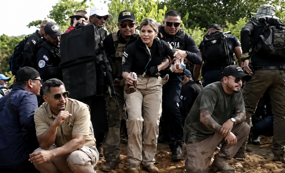 Presidenta de Costa Rica evacuada tras explosión durante visita a zona de minería ilícita