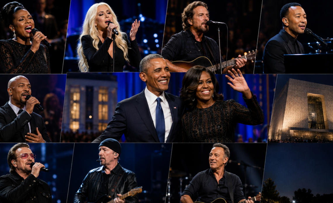 Estrellas Musicales Honran a Obama en la Apertura de su Centro Presidencial