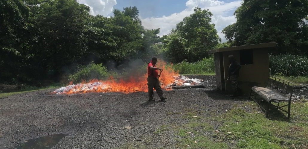 Más de Dos Toneladas de Drogas Incineradas por el Inacif; Cocaína Representó la Mayor Proporción