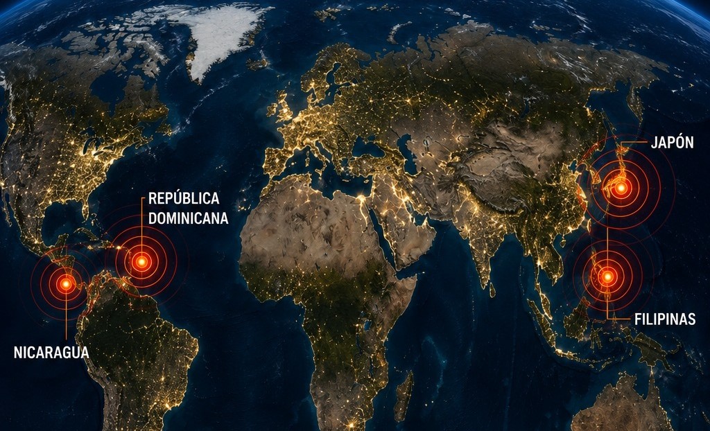 Actividad Sísmica Global: Temblores en República Dominicana, Filipinas, Japón y Nicaragua