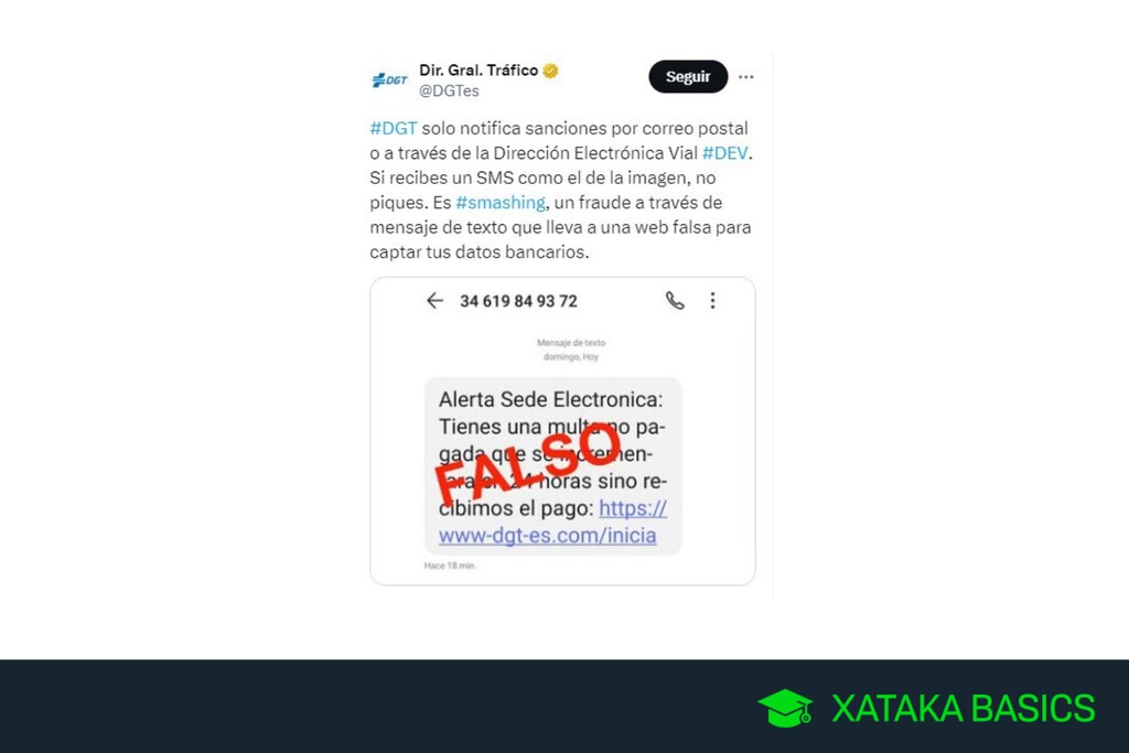 Alerta: La estafa del SMS de la DGT para robar datos bancarios y cómo identificarla