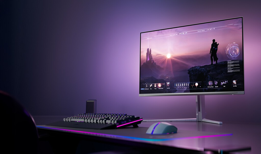Philips lanza un nuevo monitor QD-OLED de 32 pulgadas con 240 Hz y tecnología Ambiglow