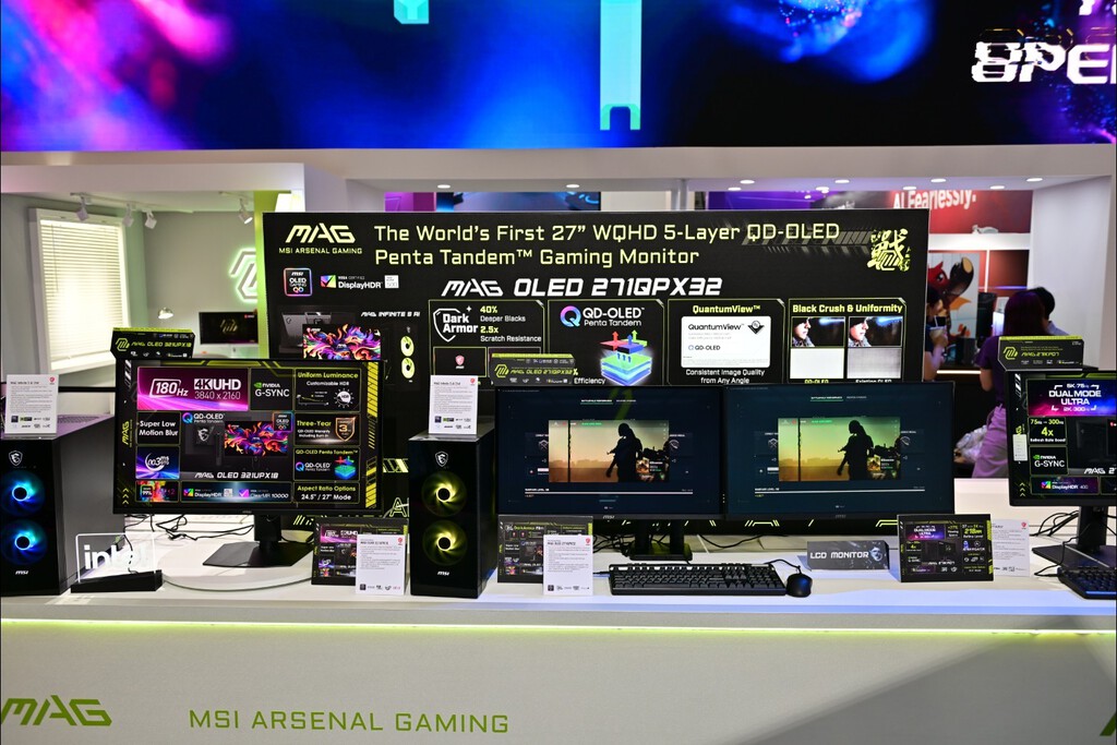 MSI presenta innovadores monitores en Computex 2026, incluyendo el primer QD-OLED con triple resolución