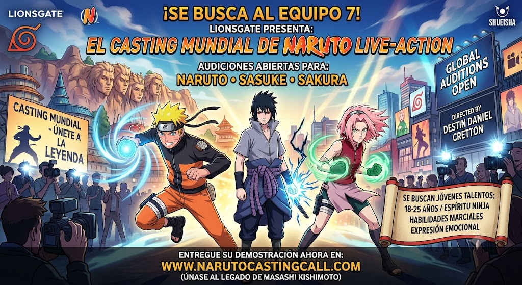 Lionsgate Inicia Casting Mundial para la Película Live-Action de Naruto