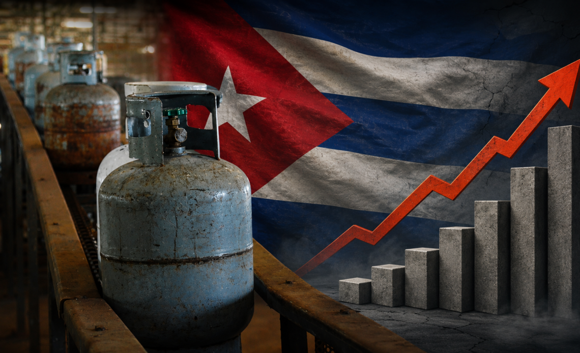 Cuba incrementa tarifas de gas licuado y manufacturado