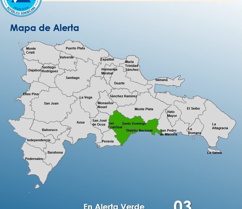 Alerta Verde por Lluvias Intensas en Santo Domingo, Distrito Nacional y San Cristóbal