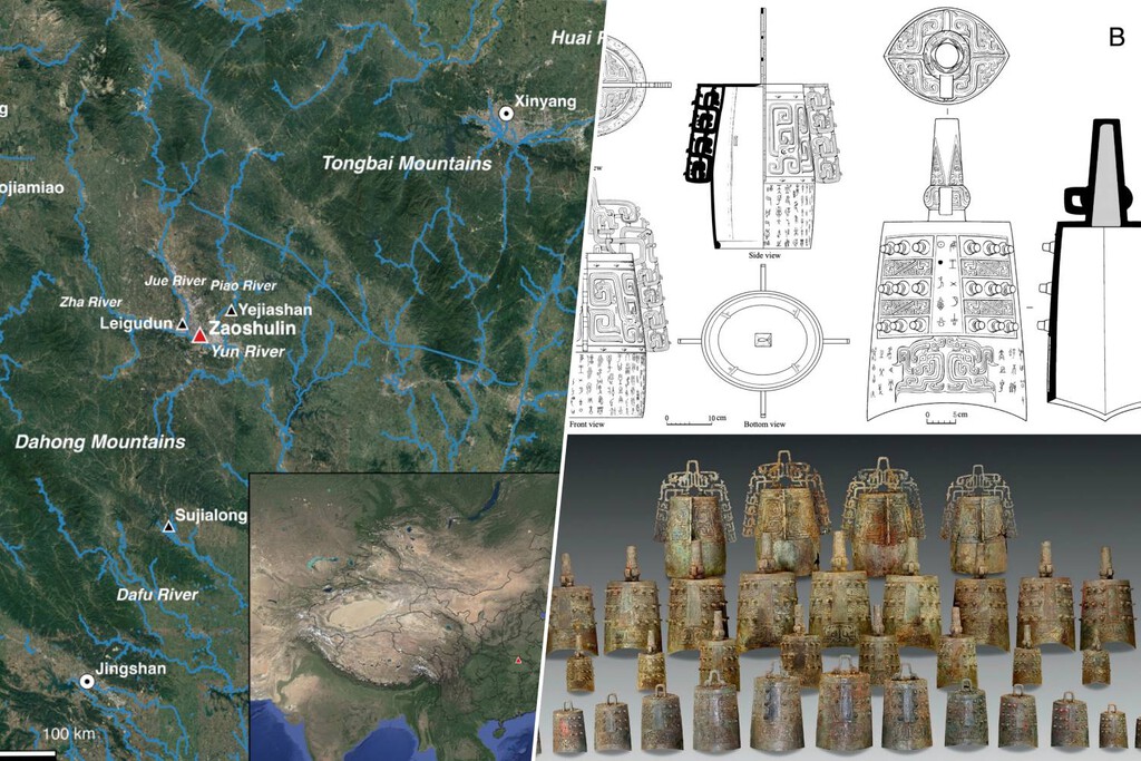 Descubren el Enigmático Desmontaje de Campanas Funerarias en una Tumba China de Hace 2.600 Años