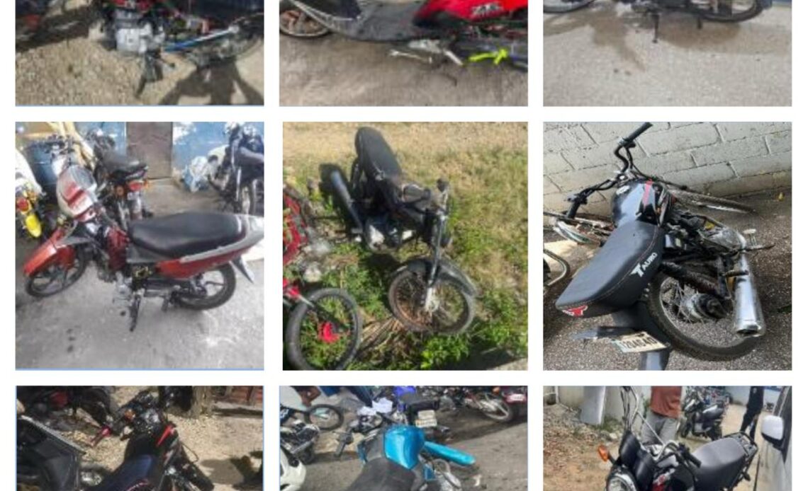 Policía Nacional Recobra Diez Motocicletas Sustraídas en Operativos Provinciales