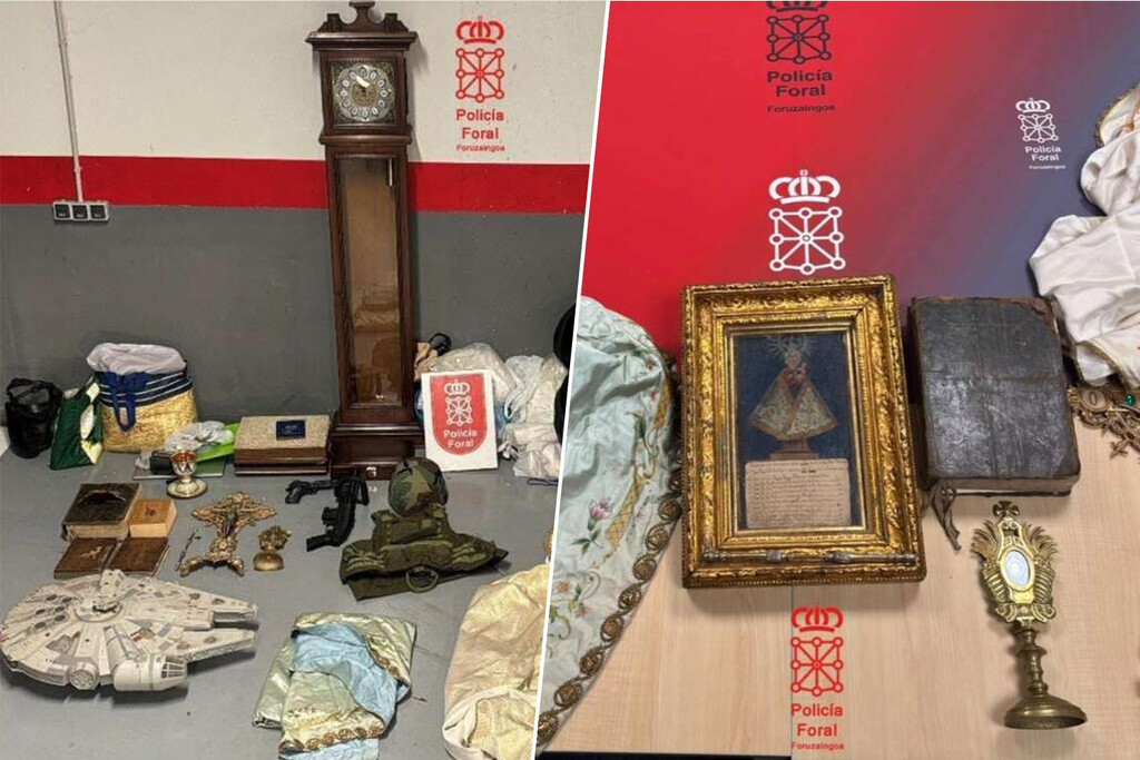 Hallan objetos robados de una ermita riojana en una vivienda ocupada de Navarra