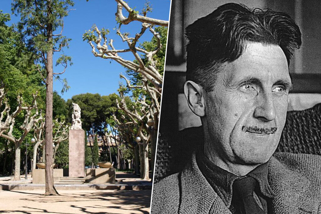 Roban en Huesca el bajorrelieve en bronce de George Orwell, un homenaje a la memoria colectiva