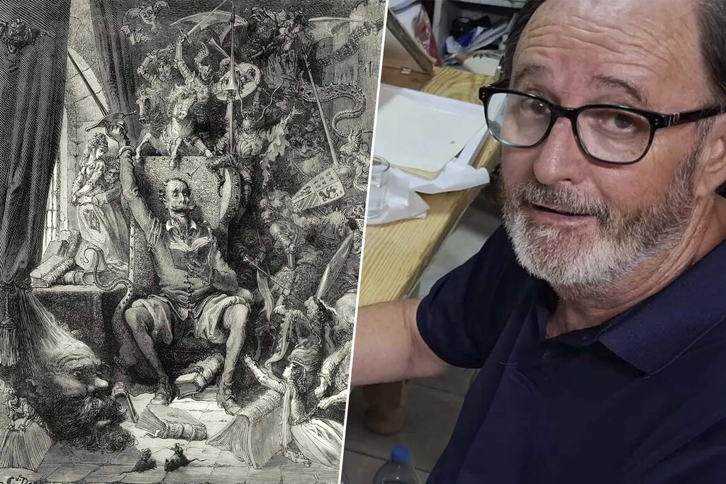 Profesor de Vélez-Málaga reescribe ''El Quijote'' a mano con caligrafía gótica, valorando su obra en un millón de euros