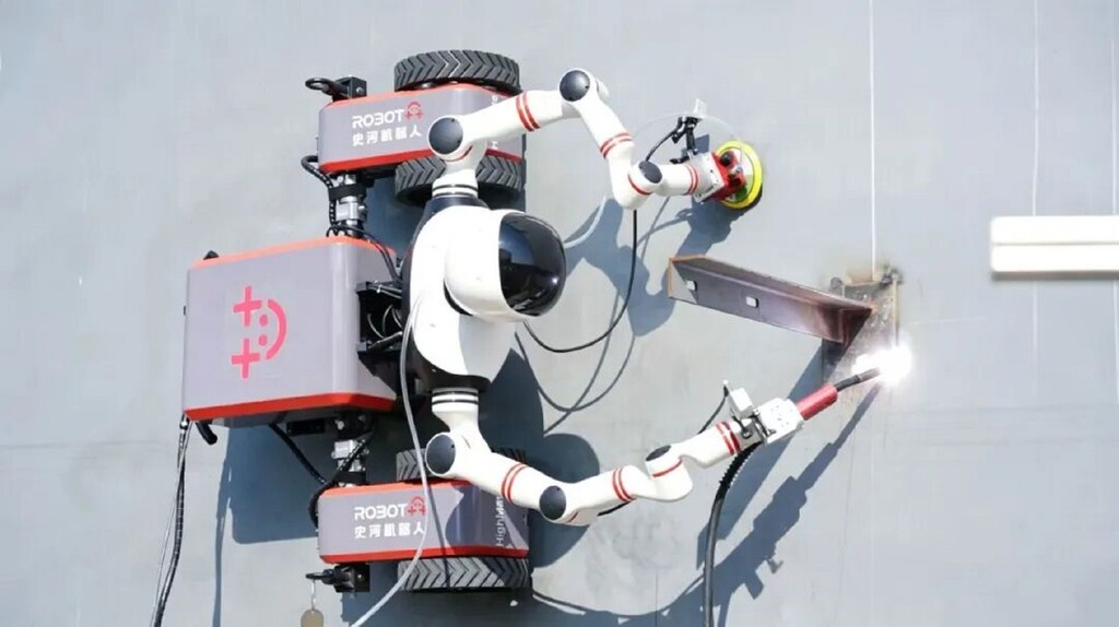 Robots trepadores: La solución china para trabajos de alto riesgo en alturas