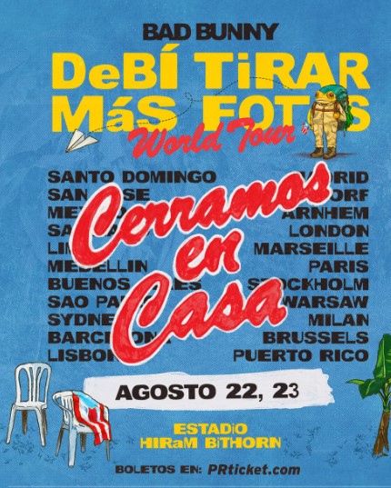 Bad Bunny Agota Entradas para Conciertos de Cierre de Gira en el Estadio Hiram Bithorn