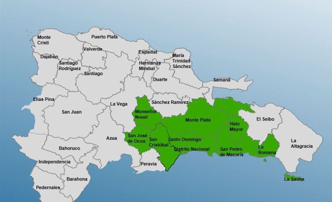 Nueve provincias y el Distrito Nacional en alerta verde por riesgo de lluvias e inundaciones