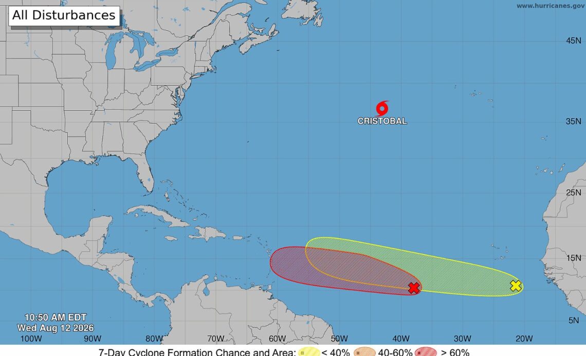 Tormenta Tropical Cristóbal Emergió Como Tercer Sistema Nombrado de 2026, Sin Peligro para República Dominicana