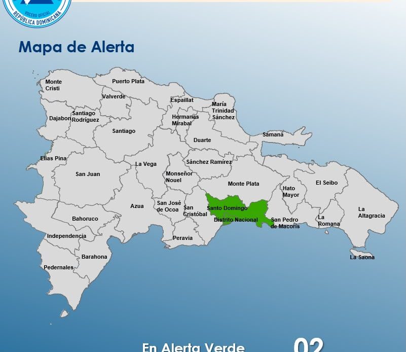 COE Declara Alerta Verde en Santo Domingo y Distrito Nacional por Fenómenos Meteorológicos