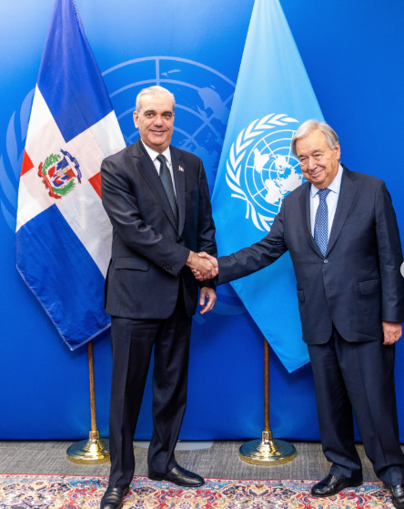 Presidente Abinader se reúne con Guterres para reforzar la colaboración entre República Dominicana y la ONU
