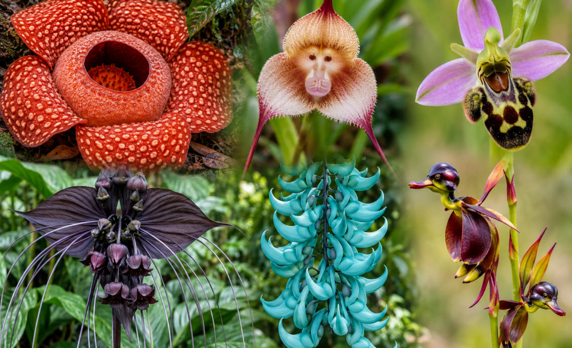Flores Asombrosas que Imitan Formas Animales y Desafían la Percepción