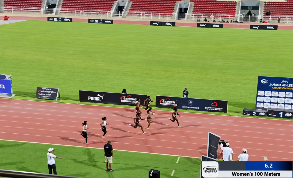 Liranyi Alonso, velocista dominicana, se impone en los 100 metros en Omán con un tiempo de 11.14 segundos