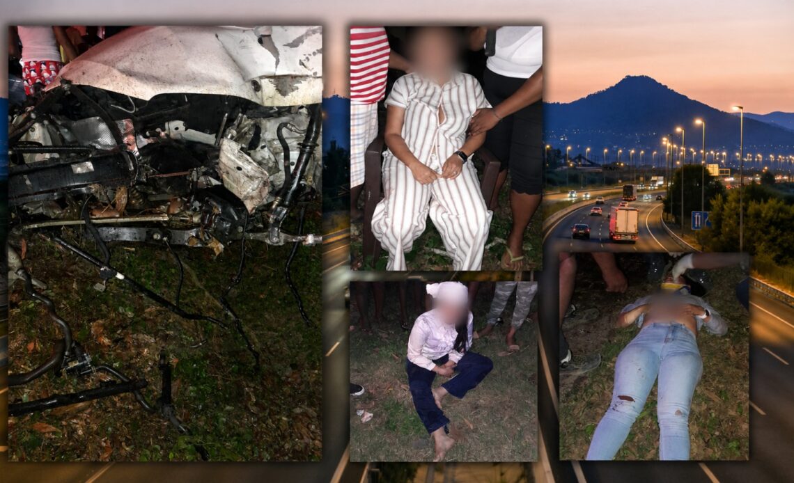 Tres heridos tras vuelco de vehículo en Autovía del Nordeste