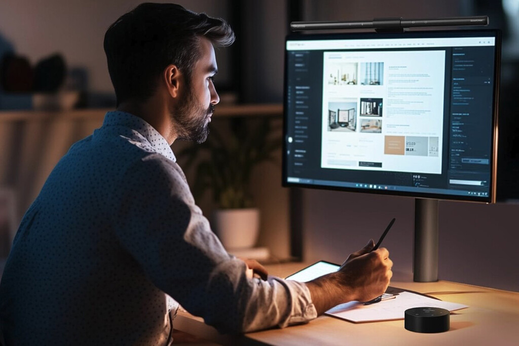 Iluminación Optimizada para el Estudio: Una Barra de Luz para Monitores que Evita Reflejos y Cuida la Vista