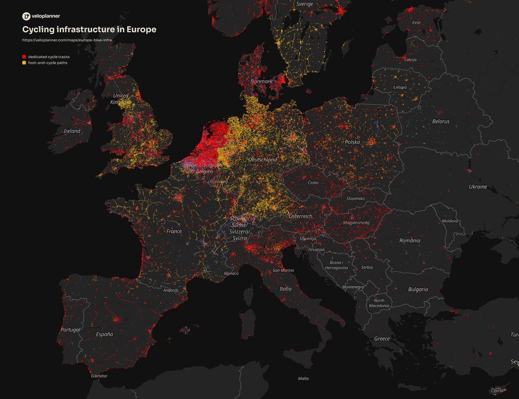 Desigualdad en la Infraestructura Ciclista Europea: Un Mapa Interactivo Revela la Realidad