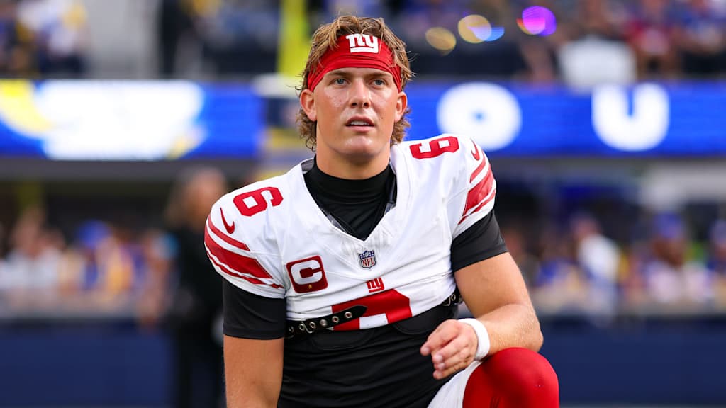 Jaxson Dart de los Giants Finaliza su Temporada por Lesión de Rodilla