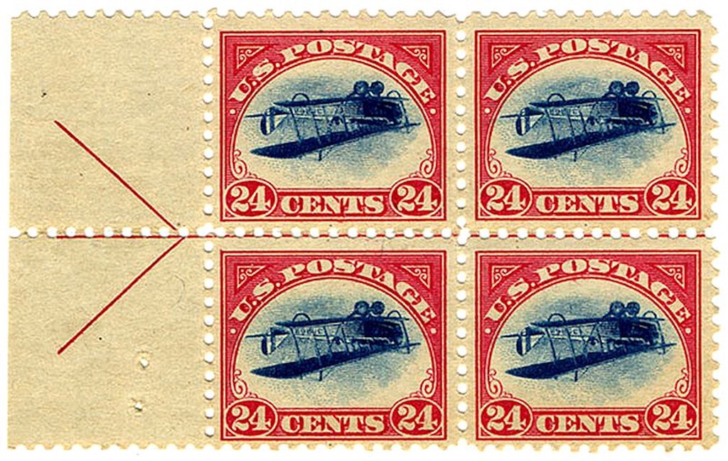 El ''Jenny Invertido'': La historia del sello postal con aviones al revés que se valoró en dos millones de dólares