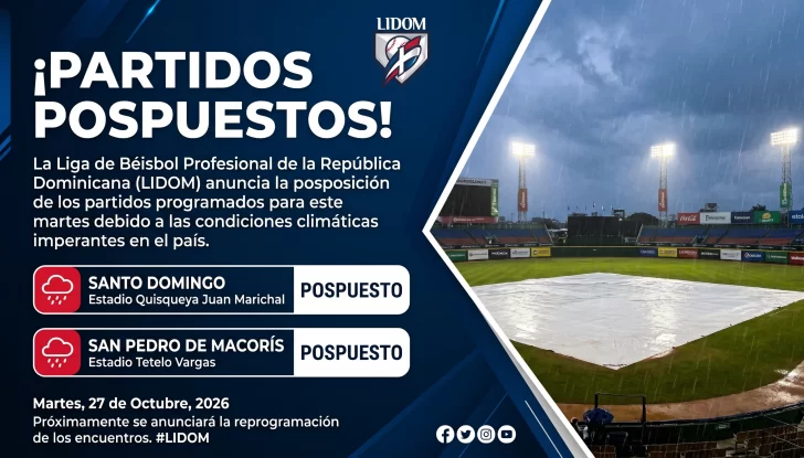Juegos de Béisbol Reprogramados para el Jueves 29 Debido a Condiciones Climáticas Adversas
