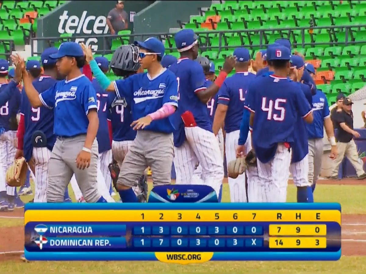 República Dominicana Vence a Nicaragua en la Súper Ronda del Mundial U15, Alcanzando un Récord de 2-2
