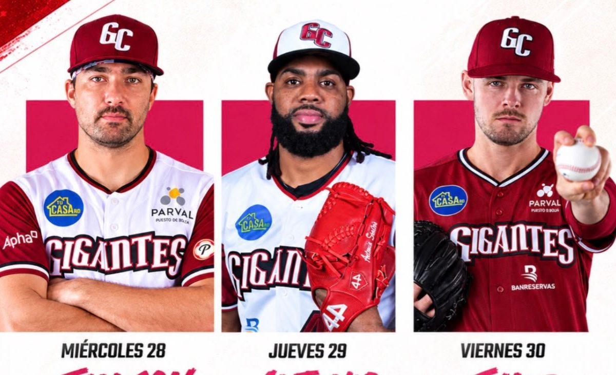 Gigantes del Cibao Revelan su Calendario de Lanzadores para la Siguiente Serie de Tres Juegos