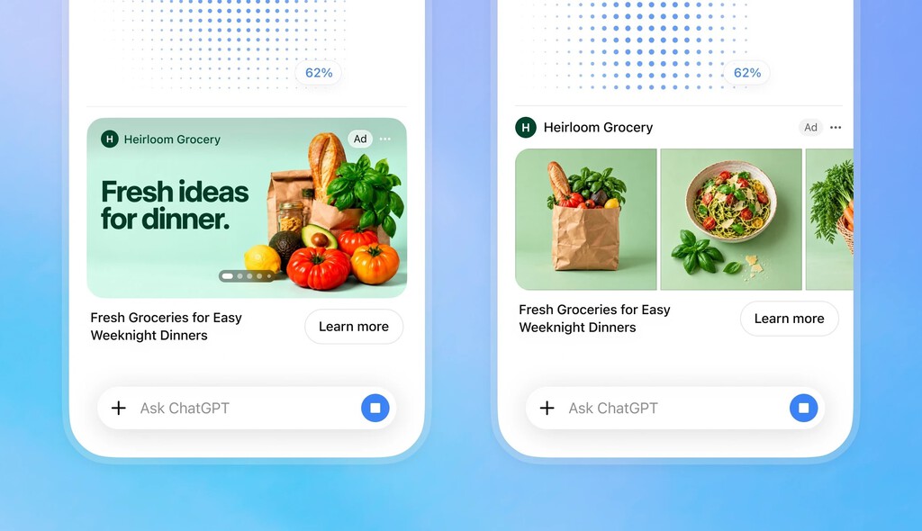 OpenAI introduce publicidad en la generación de imágenes de ChatGPT